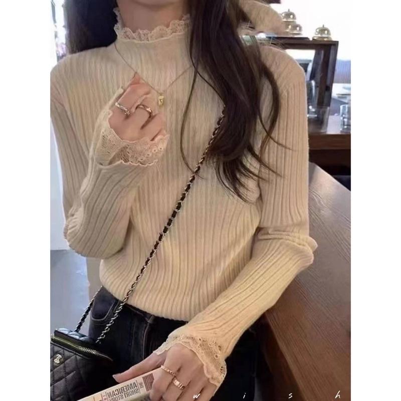 [Y.S ONI ]現貨🖤包新沙 百搭不敗款蕾絲柔膚打底衣-細節圖4