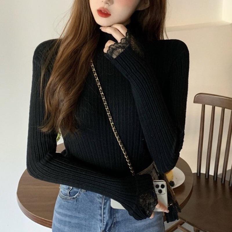 [Y.S ONI ]現貨🖤包新沙 百搭不敗款蕾絲柔膚打底衣-細節圖8