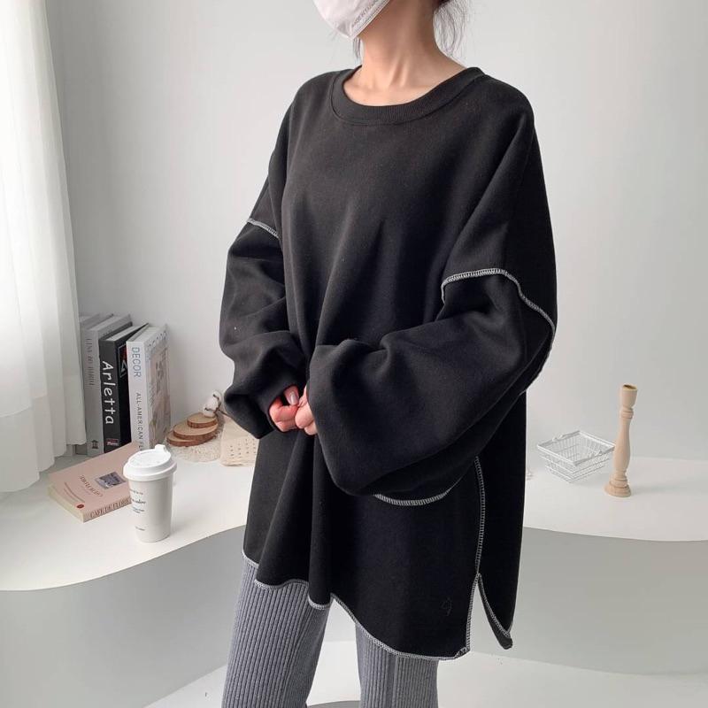 獨家自訂 ———反車線內刷毛寬T-細節圖2