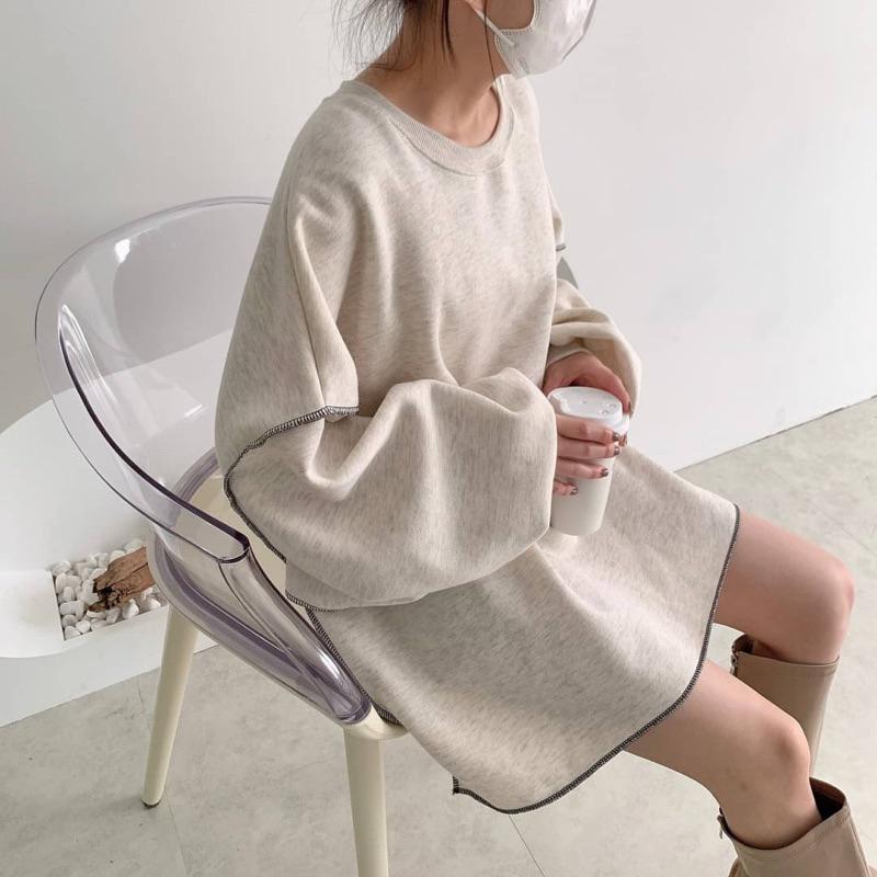 獨家自訂 ———反車線內刷毛寬T-細節圖3