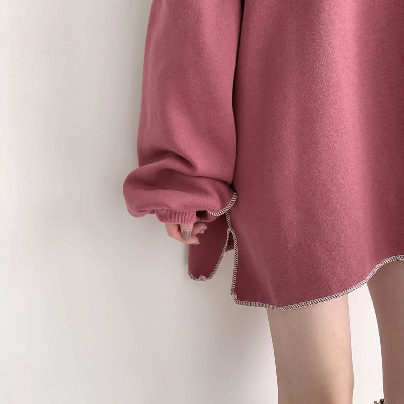 獨家自訂 ———反車線內刷毛寬T-細節圖7