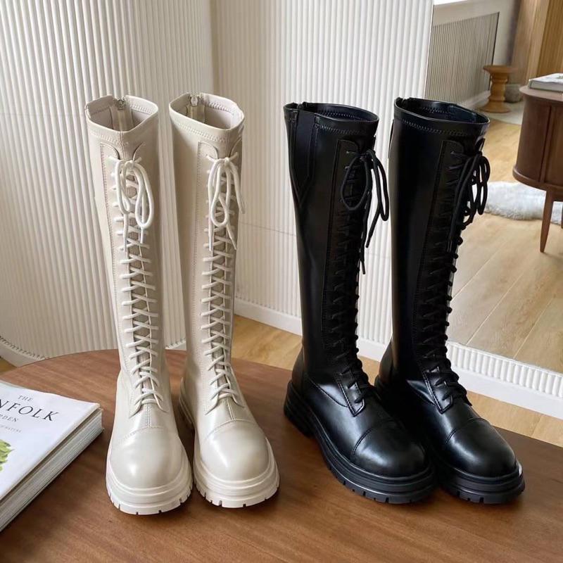 [Y.S ONI] 預購🇰🇷正韓長筒綁帶騎士靴-細節圖2