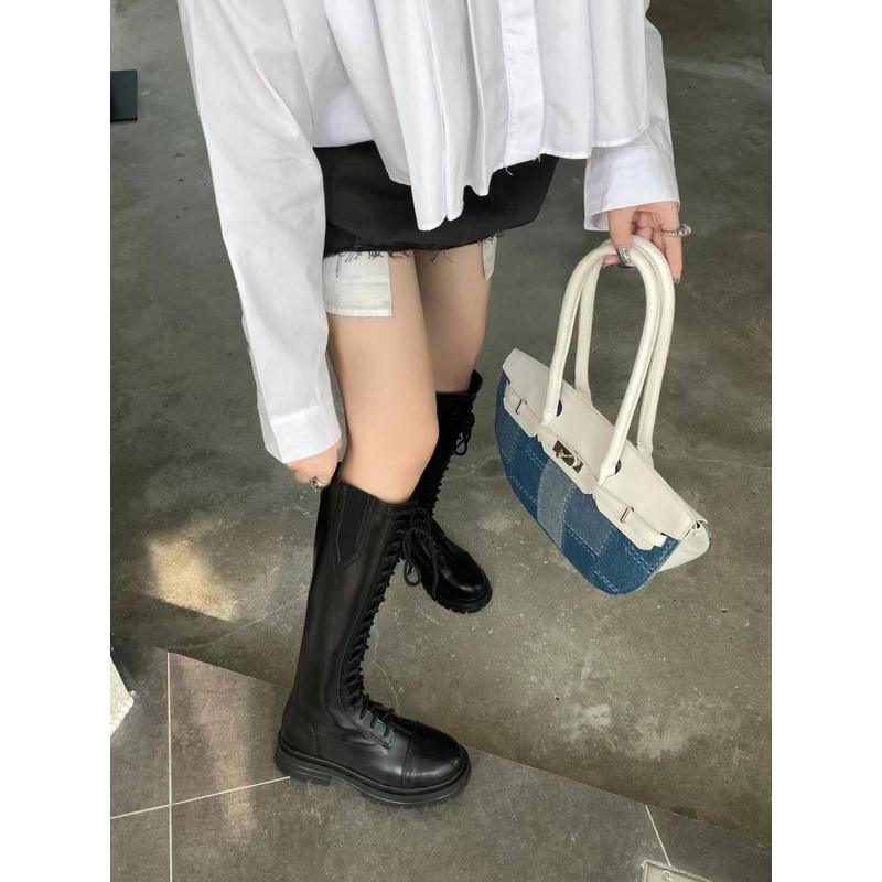 [Y.S ONI] 預購🇰🇷正韓長筒綁帶騎士靴-細節圖3