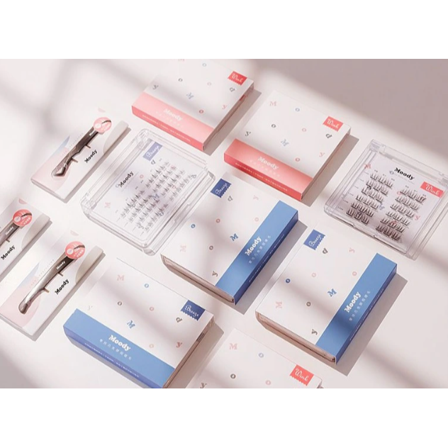 全新台灣現貨🍏Moody零技巧免膠假睫毛(天生纖長 藍色款)自然感妝容 美妝保養 上妝器具 假睫毛 紀卜心品牌-細節圖2