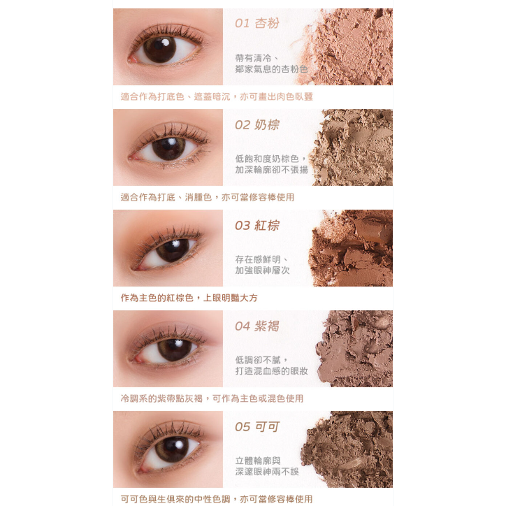 全新 Moody 柔霧眼影筆(5色)混血感 日常妝容 打底遮瑕 修容 低調顯色 霧面高級感 紀卜心美妝品牌 美妝用品-細節圖5