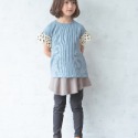 [現貨] 日本 pairmanon 女童上衣 荷葉邊短袖T恤 華夫餅拼接上衣 100-150cm-規格圖7