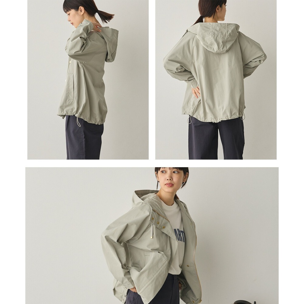 [現貨] 日本 Sans Souci 34＋防潑水連帽外套 防風外套 風衣 夾克-細節圖4