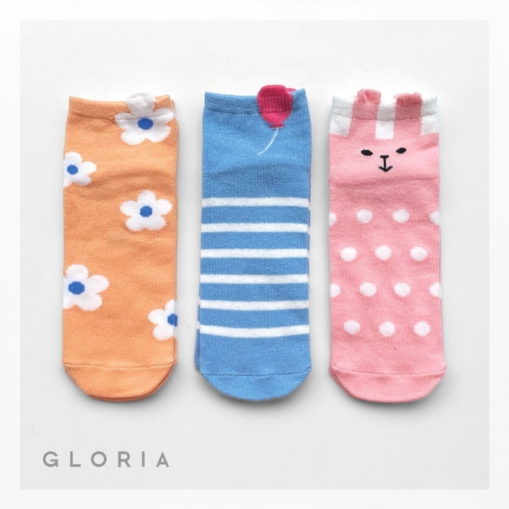 [現貨] 日本 GLORIA 短襪 耳朵襪 22-25cm 8426/8413-細節圖3