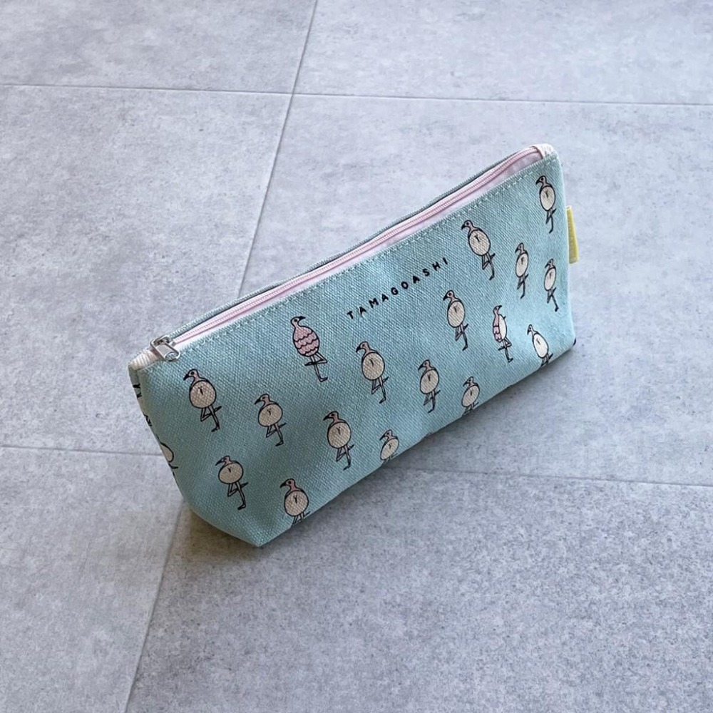 日本 GLORIA 蛋腿帆布袋 筆袋 船型袋 化妝包 筆袋 帆布包-細節圖2