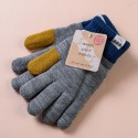 [現貨] 日本 aube 北歐風手套 拼接手套 秋冬厚手套-規格圖4