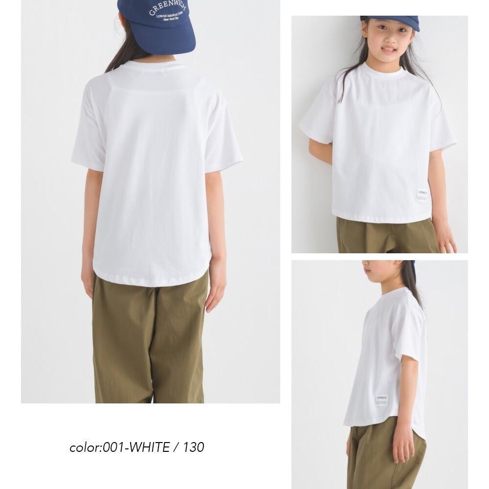 [現貨] 日本 omnes 兒童素色純棉T恤 男女通用110-130cm-細節圖3