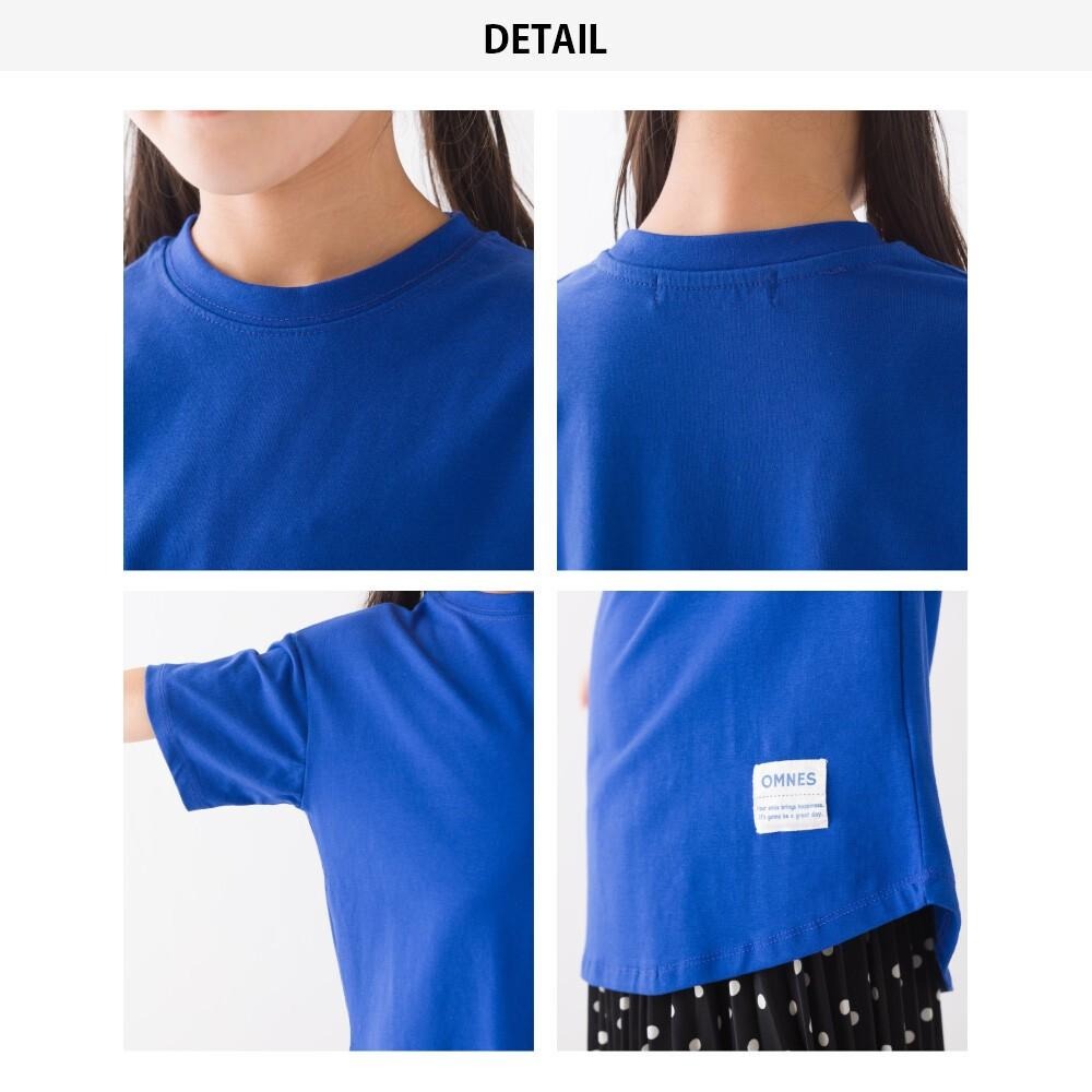 [現貨] 日本 omnes 兒童素色純棉T恤 男女通用110-140cm-細節圖7