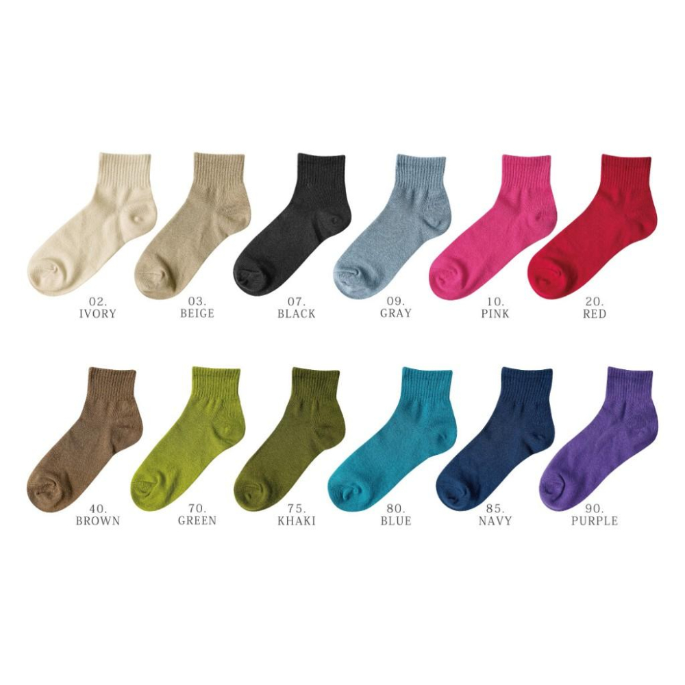 [現貨] 日本 GLORIA 棉質多色短襪 23-25cm-細節圖4