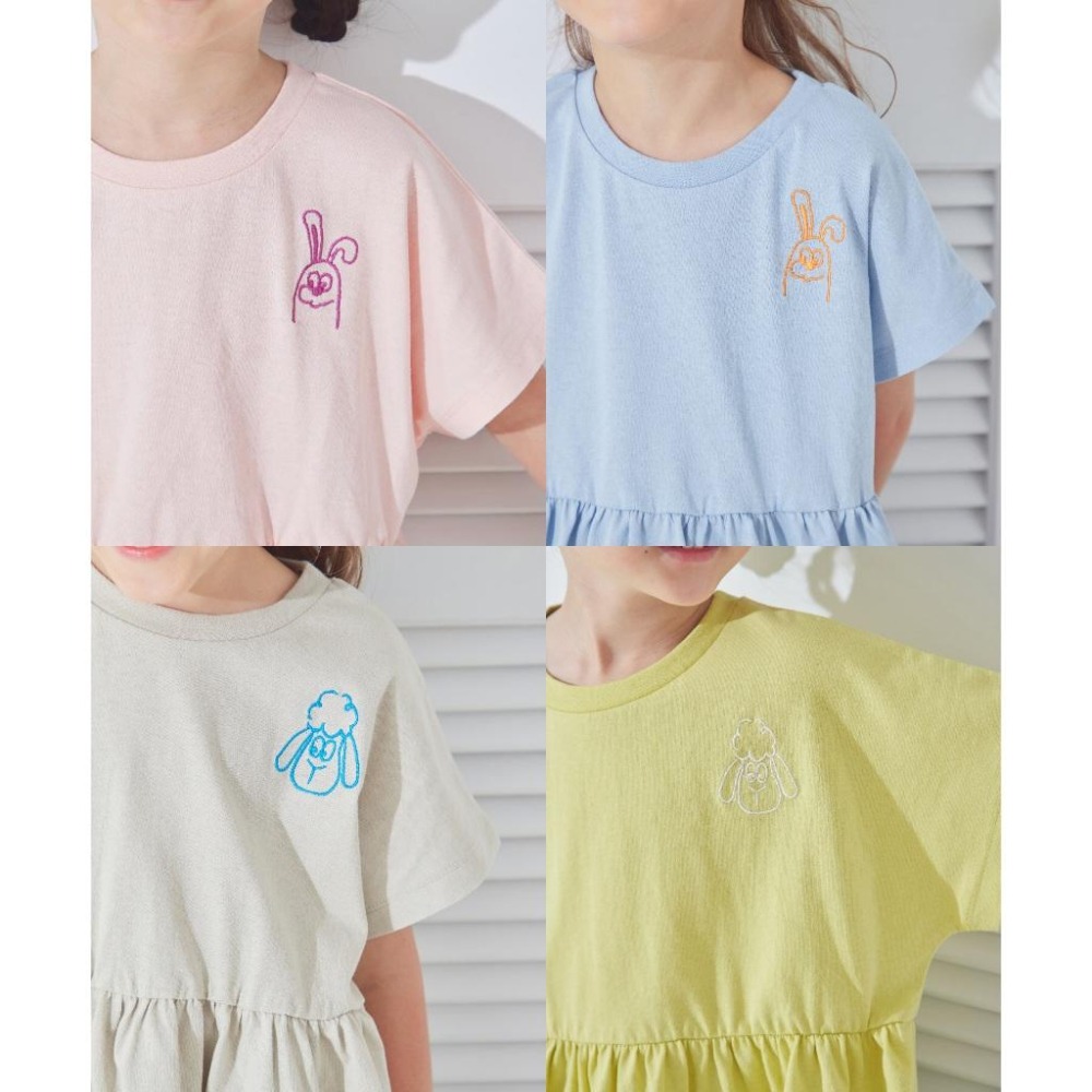 [現貨] 日本 pairmanon 100%棉 女童刺鏽動物荷葉邊上衣 90-140cm-細節圖8