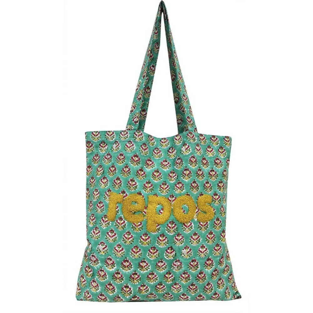 [現貨] 日本 jou jou lier 毛巾刺鏽帆布包 側揹包 帆布側背包 購物袋-規格圖6