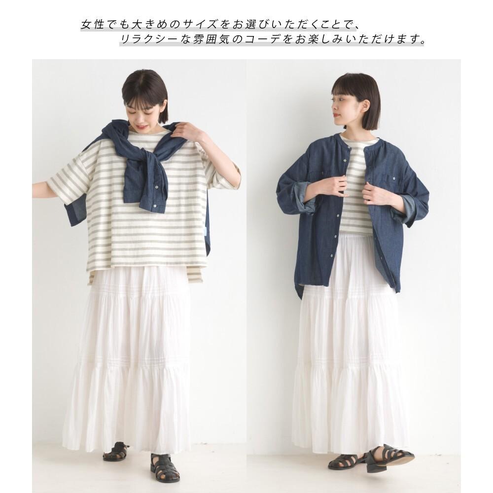 [現貨] 日本 omnes 牛仔襯衫 男女通用 M-L 情侶裝-細節圖4