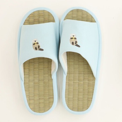 [現貨]日本 aube 藺草 燈芯草 燈心草 室內拖鞋 男女通用 情侶拖 23-26cm-規格圖7