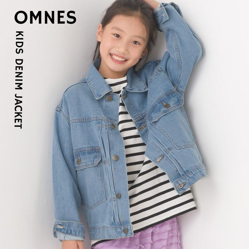 [現貨] 日本 OMNES 兒童牛仔外套 100-150cm 男女通用-細節圖2