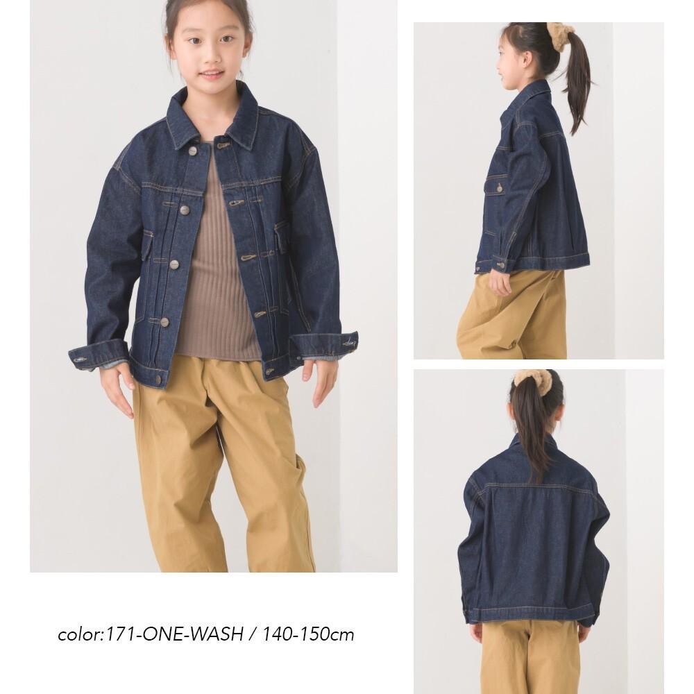 [現貨] 日本 OMNES 兒童牛仔外套 100-150cm 男女通用-細節圖4