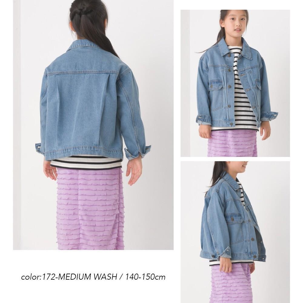 [現貨] 日本 OMNES 兒童牛仔外套 100-150cm 男女通用-細節圖6