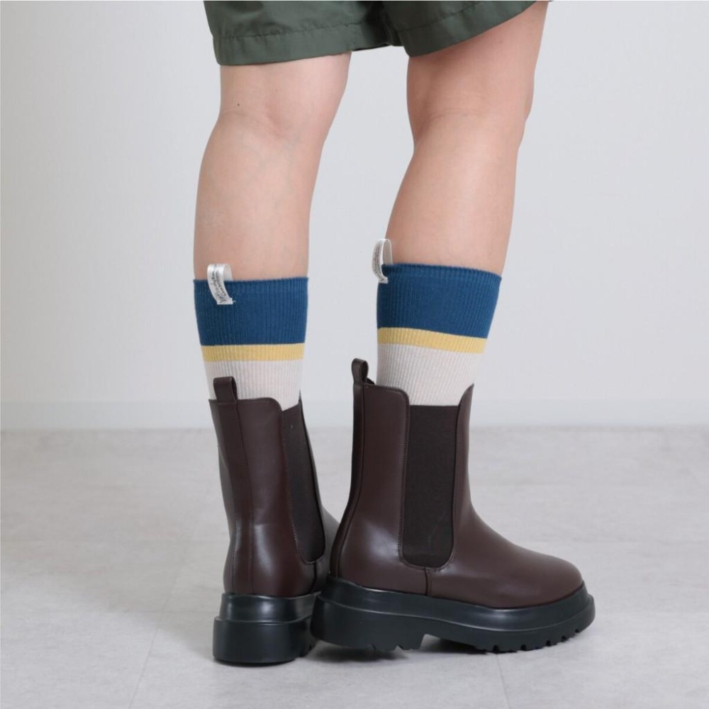 [現貨] 日本 GLORIA 羅紋 長筒襪 長襪 小腿襪 23-25cm-細節圖2