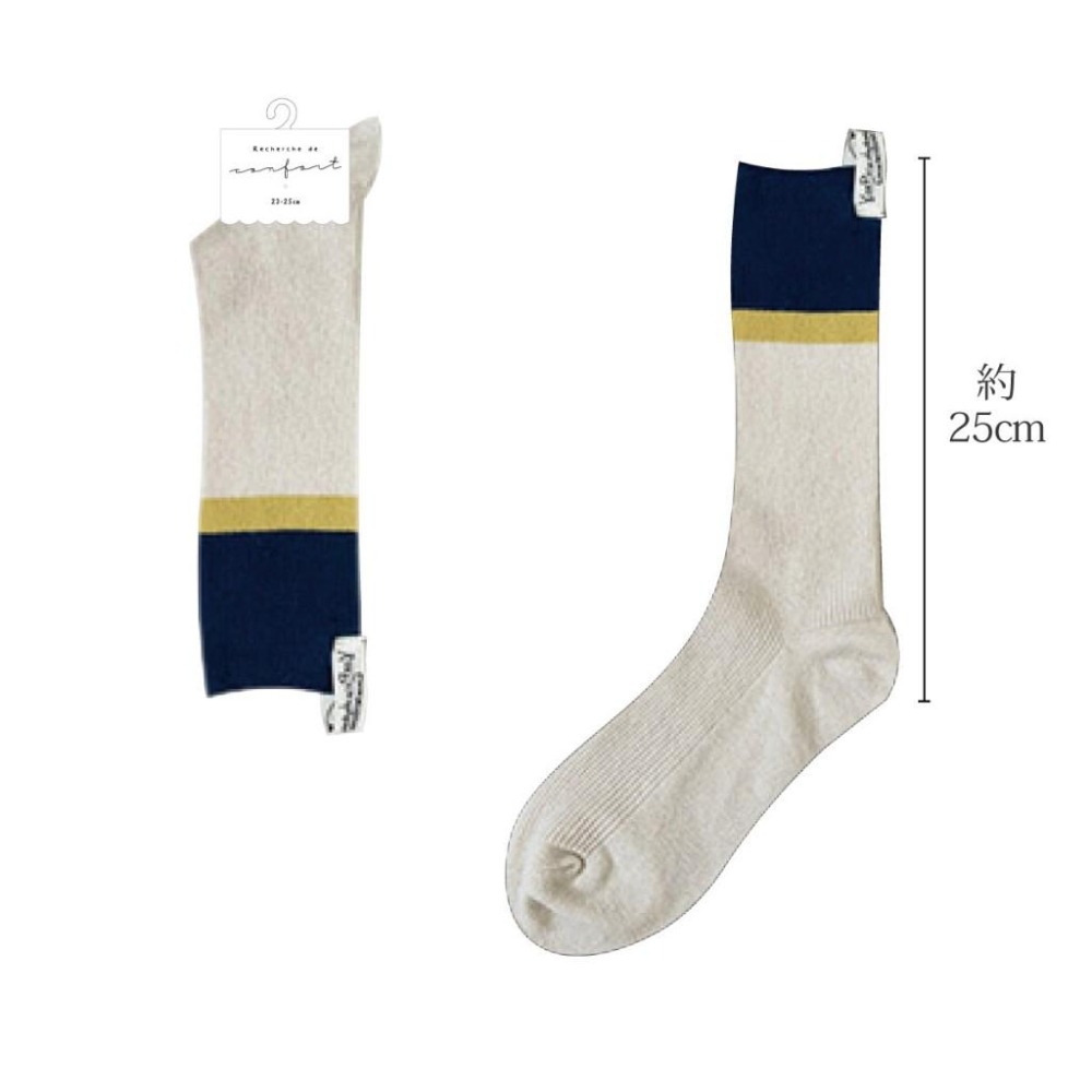 [現貨] 日本 GLORIA 羅紋 長筒襪 長襪 小腿襪 23-25cm-細節圖9