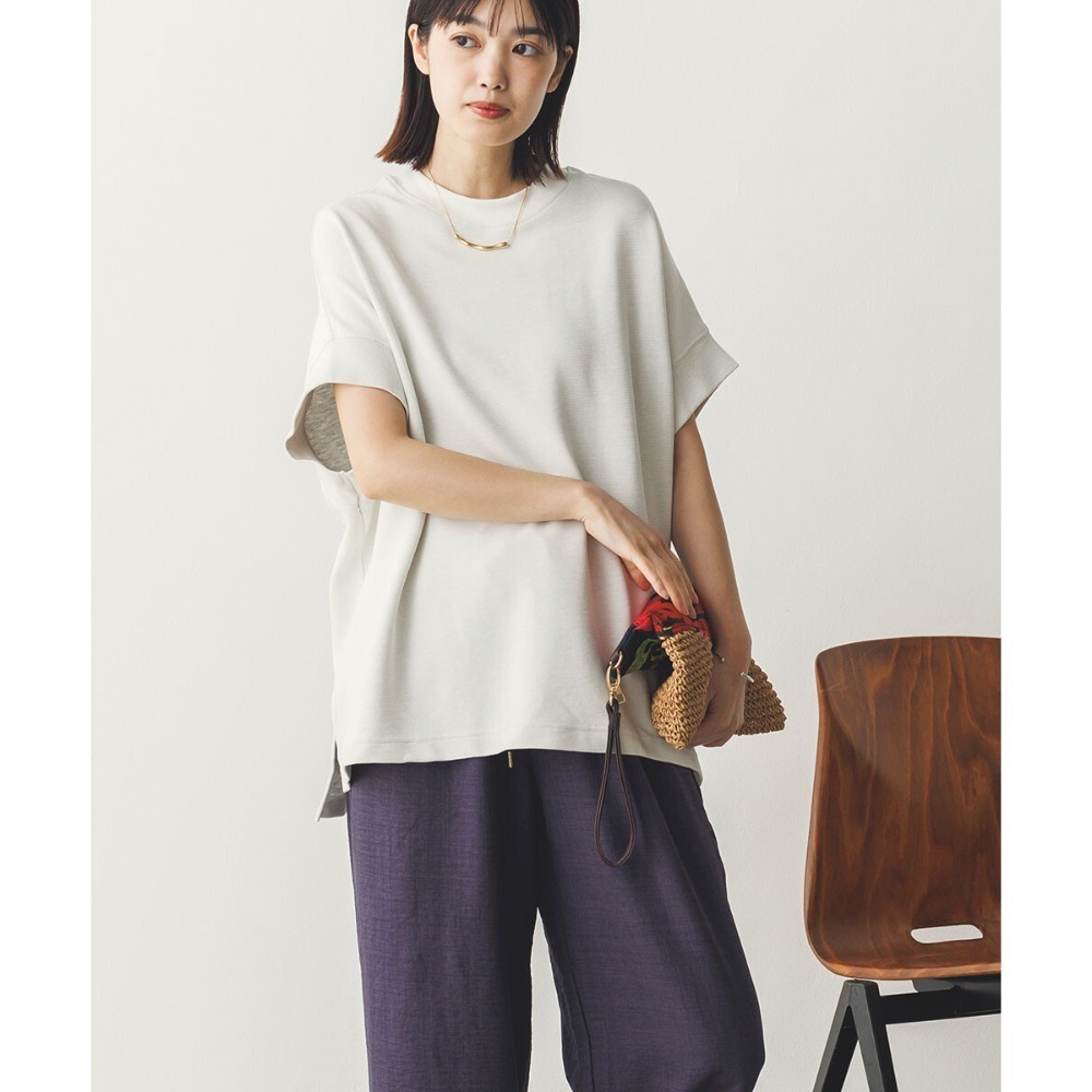 [現貨] 日本 Sans Souci 34+波紋寬版微厚短袖上衣 套頭衫-規格圖8