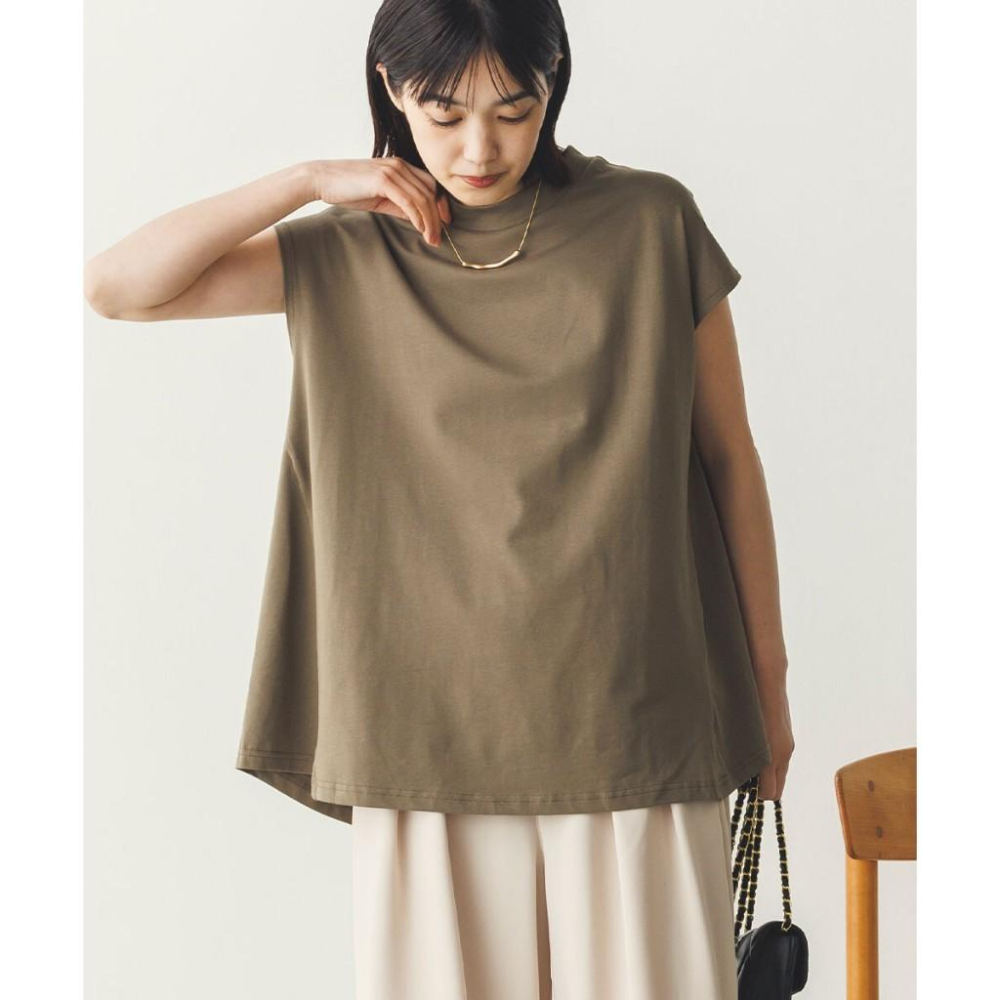 [現貨] 日本 Sans Souci 34+ 天竺棉微領A字套頭衫 L SIZE-細節圖2