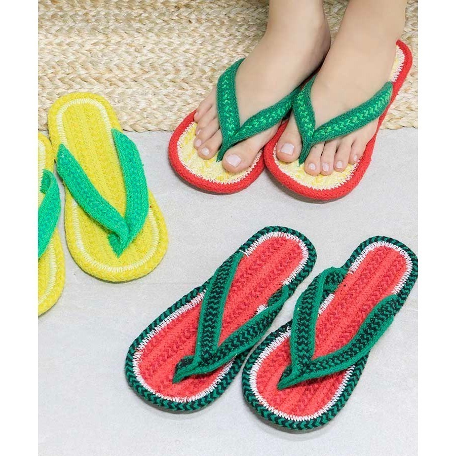 [現貨] 日本 彩虹 水果 印度棉夾腳室內拖 涼拖鞋 情侶拖鞋 23-27cm-細節圖4