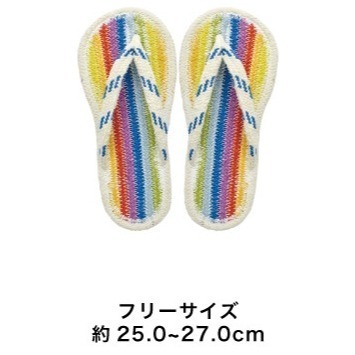 [現貨] 日本 彩虹 水果 印度棉夾腳室內拖 涼拖鞋 情侶拖鞋 23-27cm-規格圖7
