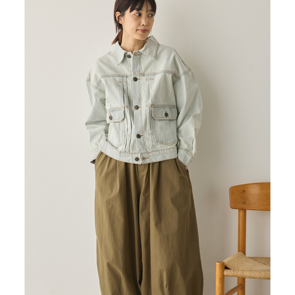 [現貨] 日本 Sans Souci 34+ 寬鬆牛仔外套 M-L-細節圖5