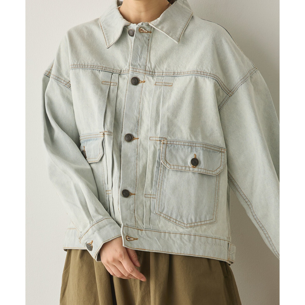 [現貨] 日本 Sans Souci 34+ 寬鬆牛仔外套 M-L-細節圖7
