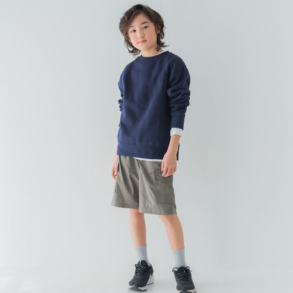 [現貨] L.COPECK 夏季必備 彈性棉質工裝短褲 120-160cm-細節圖2