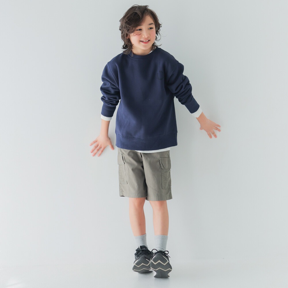 [現貨] L.COPECK 夏季必備 彈性棉質工裝短褲 120-160cm-細節圖3