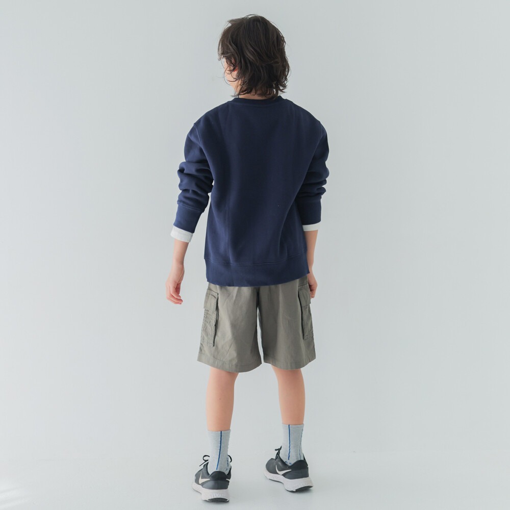 [現貨] L.COPECK 夏季必備 彈性棉質工裝短褲 120-160cm-細節圖4