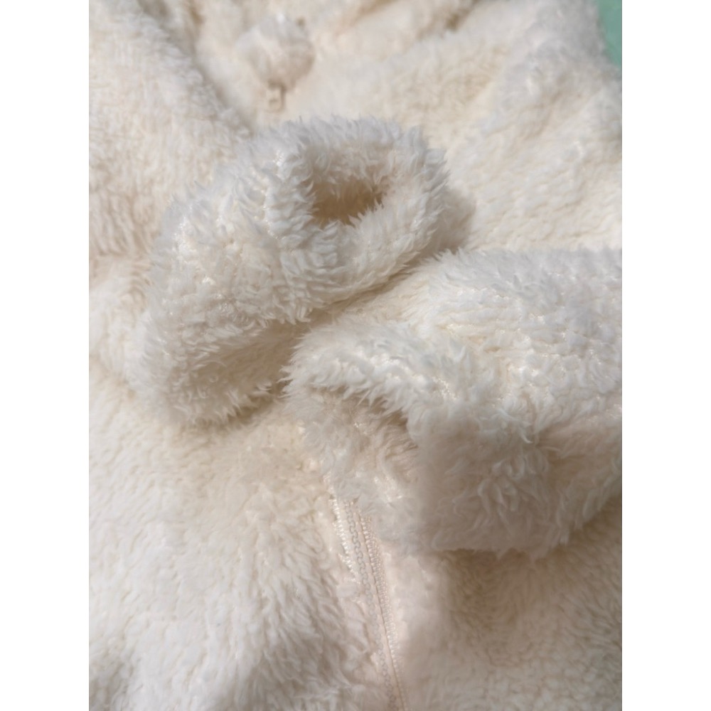 二手轉賣｜SHEIN 1-3M 新生兒可愛拼色毛絨耳朵連身衣-細節圖2