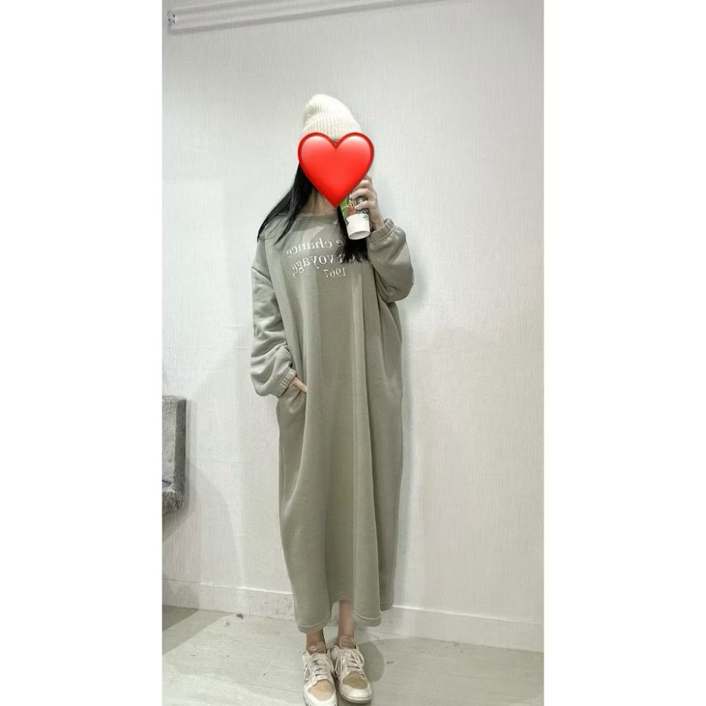 二手轉賣｜英字內刷毛長洋-細節圖2