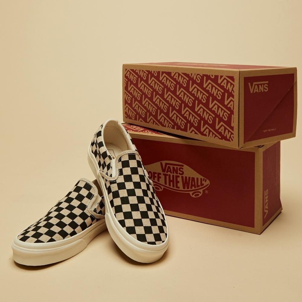 [現貨] 韓國代購 正品 VANS Old Skool 棋盤格 懶人鞋 踩腳 環保材質 男女帆布鞋 情侶板鞋 情侶鞋-細節圖3