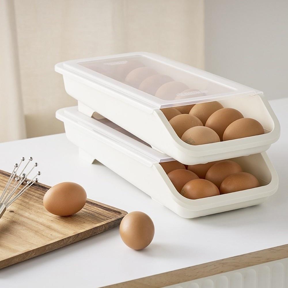[現貨] 韓國直送 韓國 雞蛋收納盒 易開罐收納盒  抽屜式雞蛋收納盒 韓國製 兩色可選-細節圖2