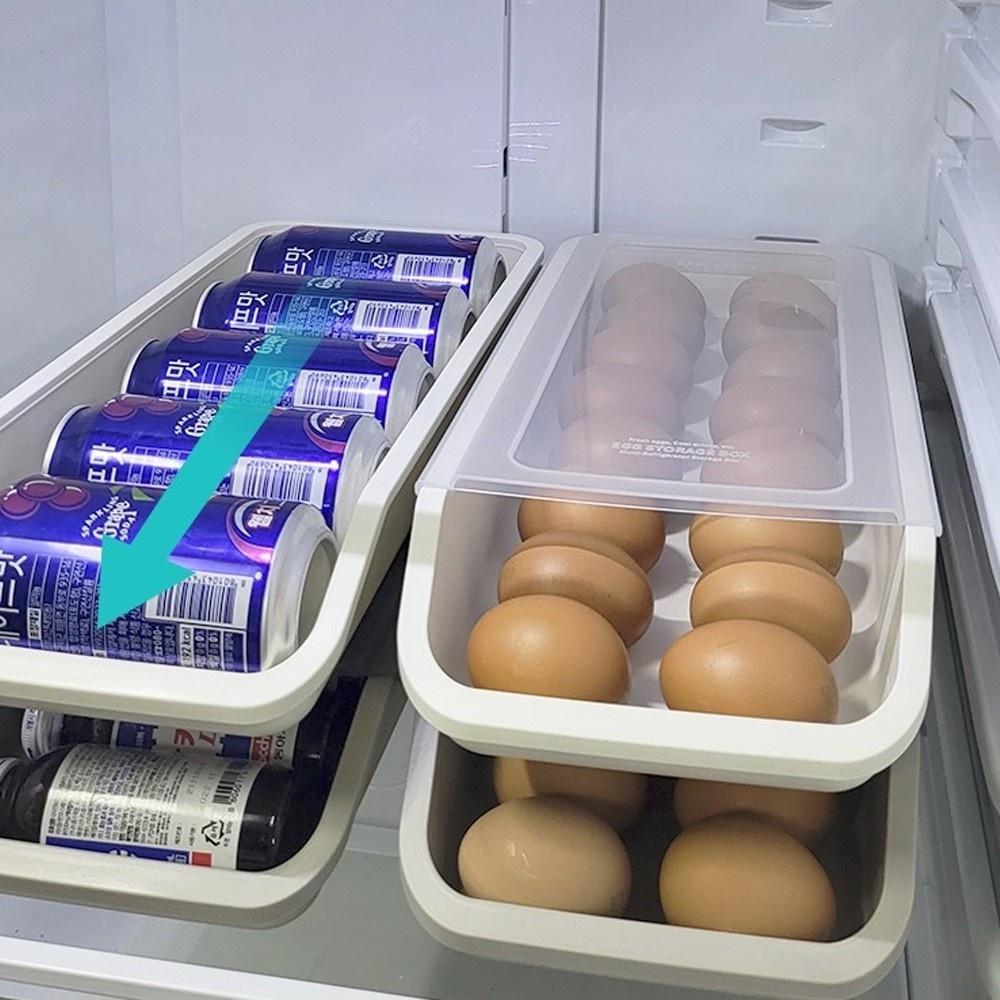 [現貨] 韓國直送 韓國 雞蛋收納盒 易開罐收納盒  抽屜式雞蛋收納盒 韓國製 兩色可選-細節圖3