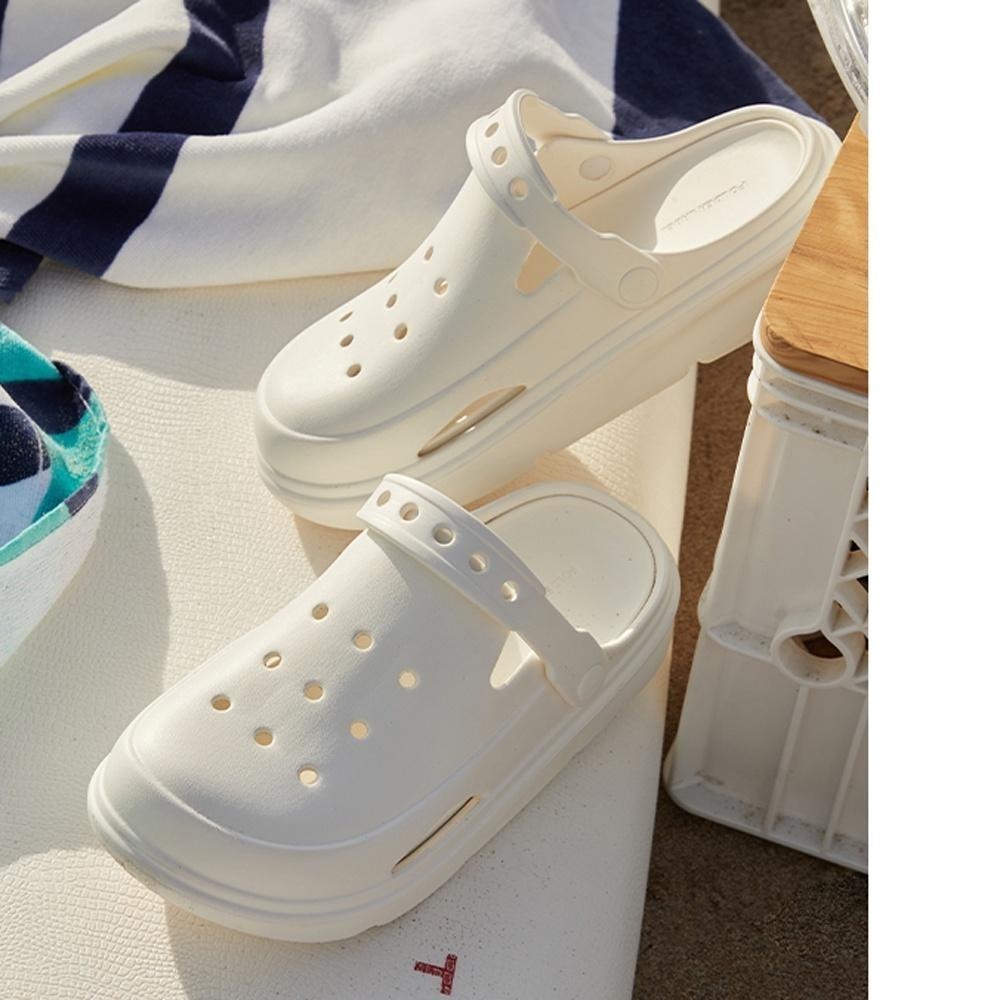 [現貨] 韓國 現貨 folder LABEL 雲朵 洞洞鞋 4色 雲朵洞洞鞋 海灘鞋 增高鞋 露營 戶外鞋 涼鞋 拖鞋-細節圖4