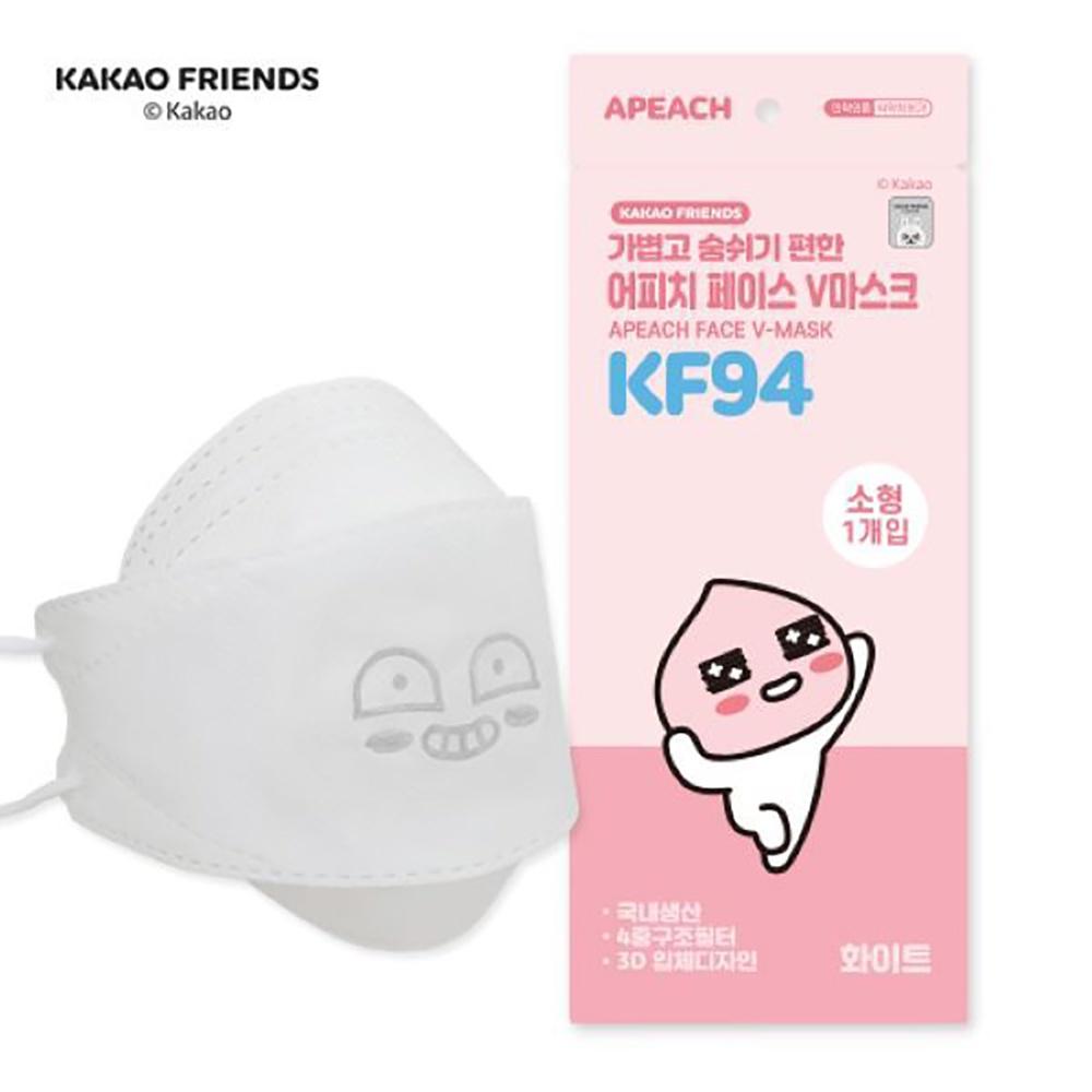 [現貨] 韓國製造 韓國品牌 正KF94 3D立體4層 Kakao Friends 口罩 小臉 3D立體兒童口罩-細節圖3