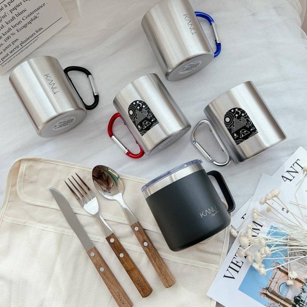 [現貨隨你配] 韓國 孔劉 Maxim KANU 美式組合隨你配 露營 環保餐具組 304不鏽鋼 露營保溫杯 露營用鋼杯-細節圖2