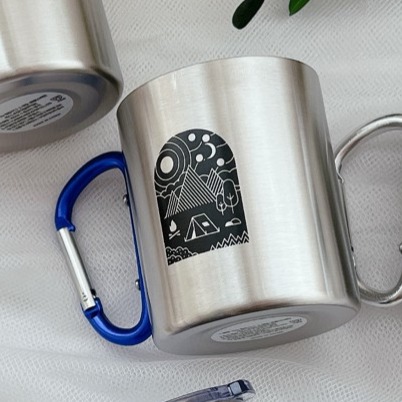 露營用-不鏽鋼杯(藍色)