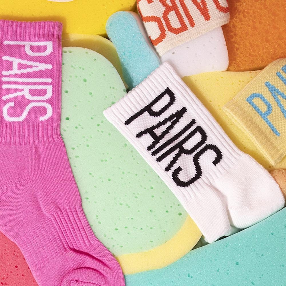 [現貨] PAIRS 韓國製造 Folder 韓國襪 潮襪 中筒襪 長襪 韓國襪子 男/女 襪子 情侶襪 運動襪 長筒襪-細節圖3