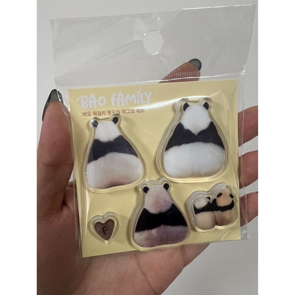 福寶家族 背影磁鐵組 冰箱貼 吸鐵 熊貓 愛寶樂園 行李吊牌 交換禮物 首選-規格圖2