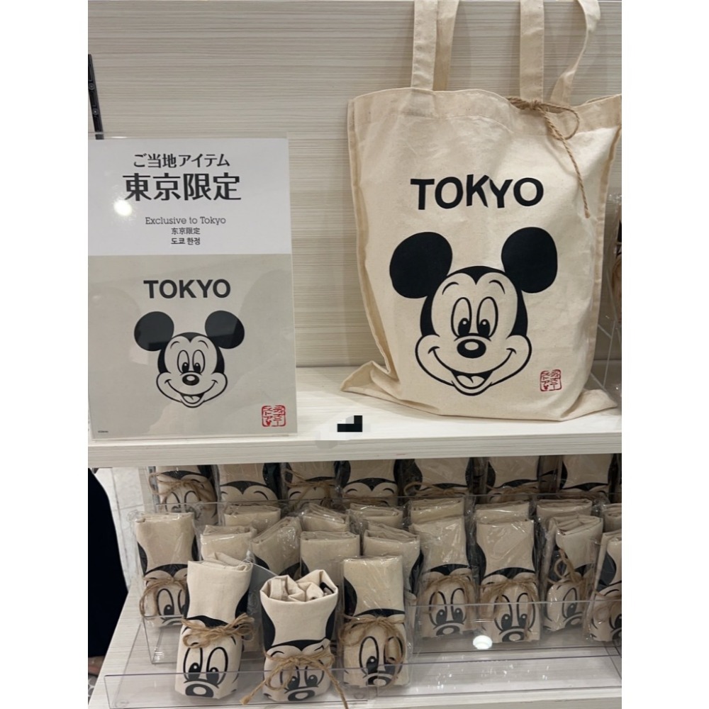 現貨｜迪士尼 代購 日本 迪士尼 Disney 髮圈 髮箍 限定商品 米奇 維尼 東京限定 托特包 購物袋 帆布包-規格圖8