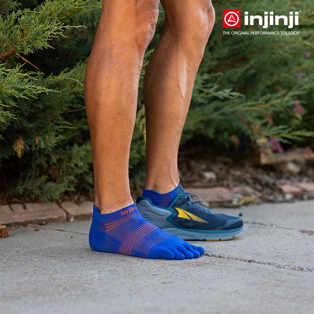 【injinji】Run輕量吸排五趾隱形襪NX (藍寶石) - NAA1355 | COOLMAX 快乾襪 吸濕排汗 輕-細節圖3