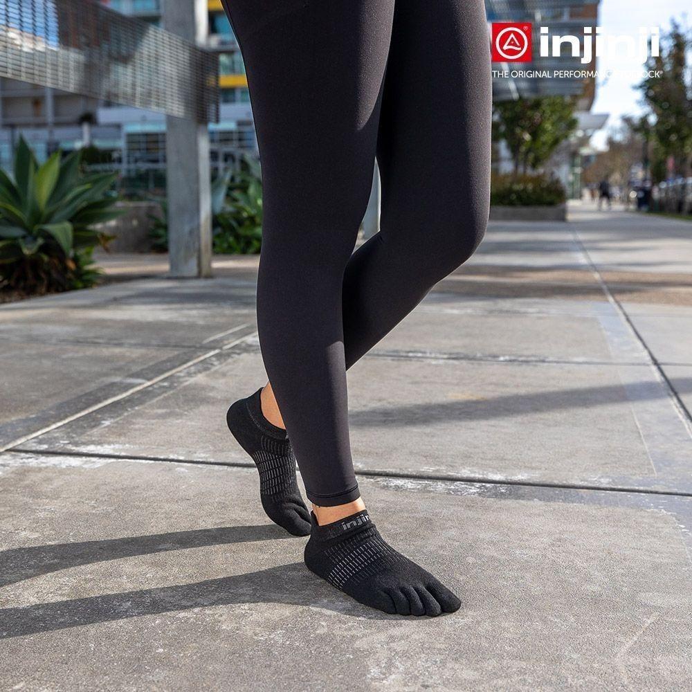 【injinji】女 Run輕量吸排五趾隱形襪NX(黑色) -WAA9095 | 五趾襪 隱形襪 女襪-細節圖6