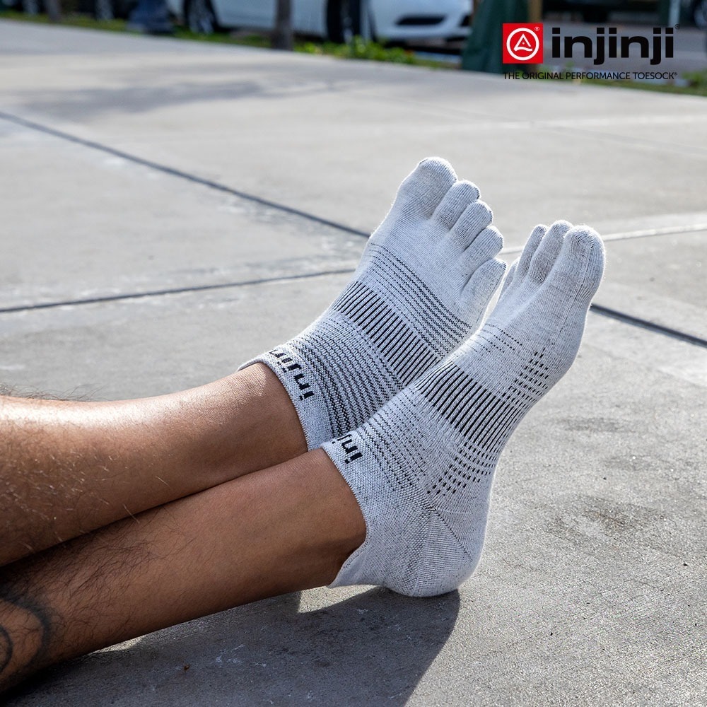 【injinji】Run吸排五趾隱形襪NX (灰色) - NAA1693 | 五趾襪 隱形襪 中性襪-細節圖6